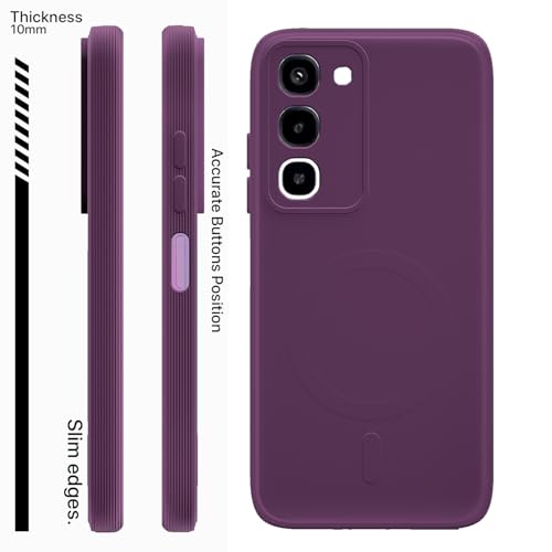 Image of Pikkme Back Cover for Realme P4R 5G Soft Matte Silicone Mag-Safe Design (Mag-Safe Not Support) Camera Protection | Slim Fit Bumper Cover (Purple)