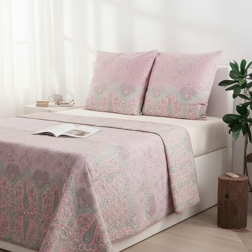 Bassetti Copriletto trapuntato matrimoniale Granfoulard Art. Indian Roses in puro