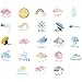 Bongles 46pcs Autocollant Mignon Météo Arc-en-marqueur Planificateur Diary Stickers Scrapbooking Fournitures Scolaires