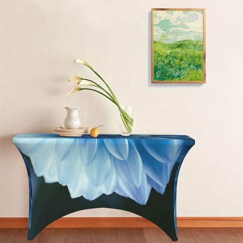 Nappe extensible imperméable dahlia bleu 1,2 m résistante et facile à nettoyer