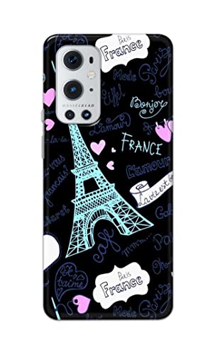 Image of PRINTFIDAA Lovers Famous Place Eiffel Tower in Paris Printed Designer Hard Back Case Cover for OnePlus 9 Pro -(VS) MVN1003