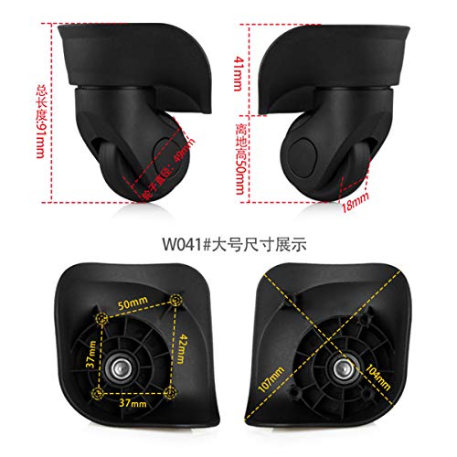 Trunk Wheels, 360 Degree Swivel Luggage Mute Wheel Suitcase Replacement Repair Wheels Parts Spinner(2 Pair/Set)2