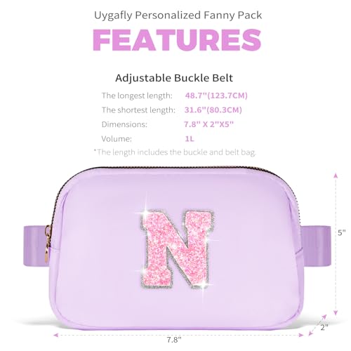 Image of Uygafly Gift for Teen Girls Kids Daughter Her - Birthday Gifts for 3 4 5 6 7 8 9 10 11 12 13 Year Old Girls,Fanny Pack Crossbody Bag Purse Belt Bag Cute Trendy Stuff | Lavender,N