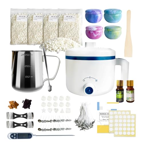VUSIBA Candle Making Kit with Wax Melting Pot,DIY Scented Candle Kit for Adult Beginner,Make Your Own Candles