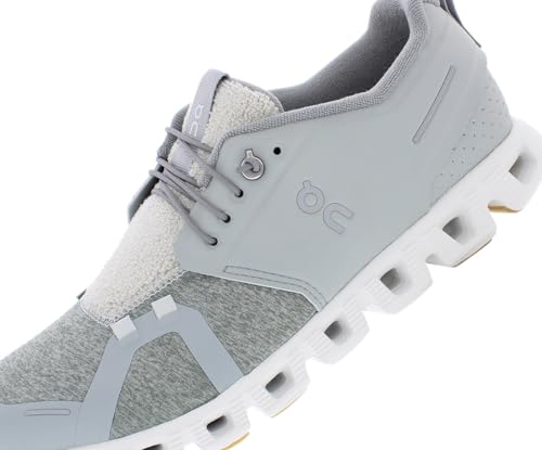 On Cloud 5 Terry Textile Synthetic Mens Glacier White Trainers 12 US3
