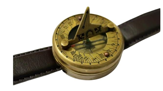 Marine Nautical Brass Sundial Compass Wrist Watch Vintage Style Type - Working, Best Gift for Your Loved One, Best Gift for Festivals-image-44