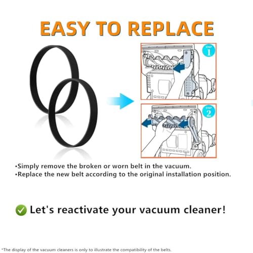 Image of Replacement Belts for Bissell 2910, 2987, 2806 PowerForce and TurboClean PowerBrush Lightweight Pet Carpet Cleaner, Flat Pump Belt Replace Parts 1606428 (Pack of 3)