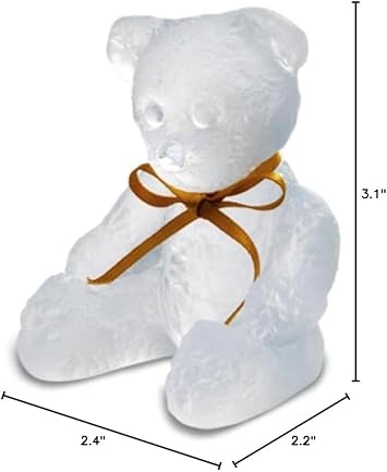 Daum Crystal Mini Doudours Teddy Bear Clear Figurine #05364-C