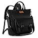 Montana West Wrangler Medium Cute Fashion Backpack for Women Black Purse Backpack with Removable Crossbody Shoulder Strap WG175-9110BK