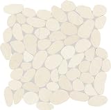 Daltile Pebble Oasis Natural Stone Flat Pebble Mosaic in Tumbled Icicle (11 PC per Carton) (10.78 SQFT per Carton)