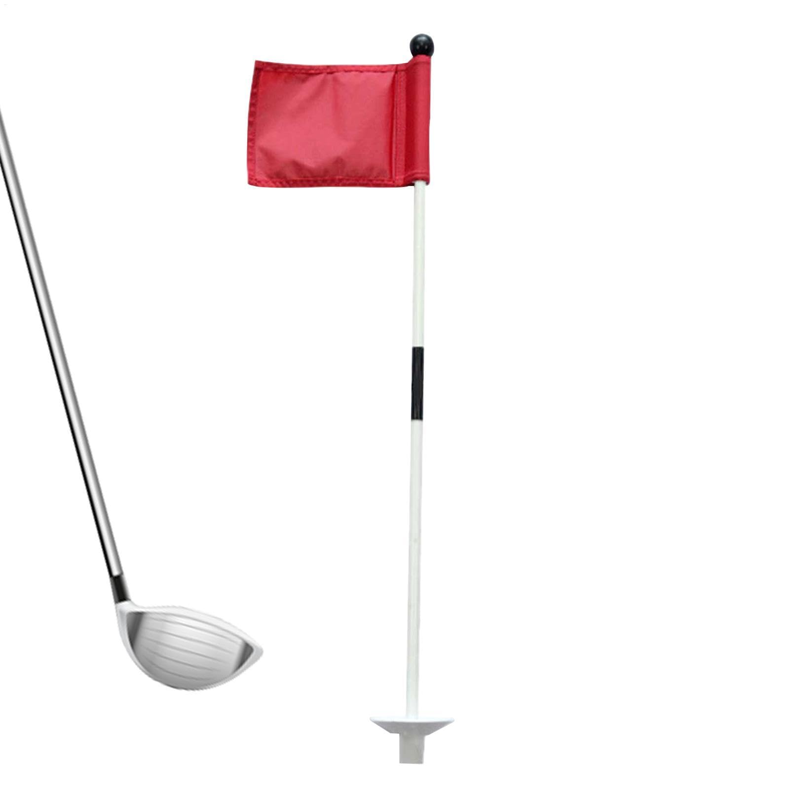 Putting Green Golffahnen – abnehmbare grüne Golffahnen, wiederverwendbares Golfzubehör für Praxis | Garten, Fiberglas Golf Flaggenstab für Rasen