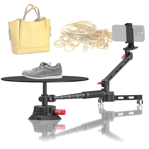 Image of Portable Photo Studio, 360 Panoramic Rotating Platform, 110cm Extendable Video Camera Rig, Multi-Angle Camera Slider