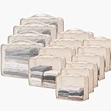 PEDOBALI 14 Pcs Packing Cubes for Suitcase Mesh Clothes Organizer Bulk, Lightweight Storage Bag, Toiletries Organizer Travel Luggage Bags for Hiking, Camping, Backpacking(XL, L, M Size)
