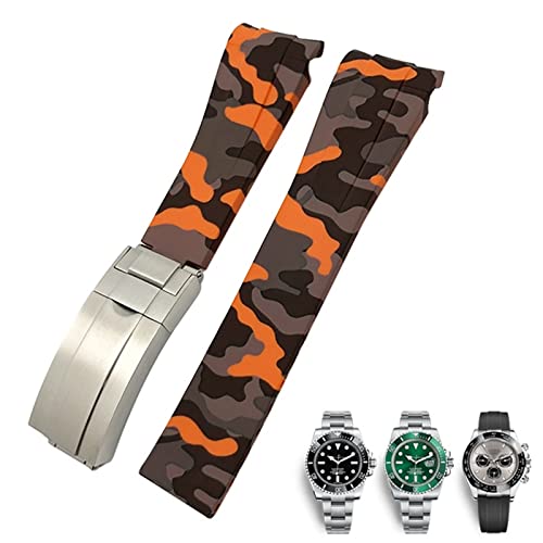 Bracelet de montre sport caoutchouc 21mm étanche pour montre Hamilton