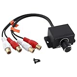 MagZen RCA ボリュームコントローラー 音量調整ノブ ゲインレベル調整 アンプ スピーカー サブウーファー対応 車載 ホームオーディオ コンパクト設計