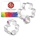 St. Patrick's Day Shamrock Cookie Cutter Set - 2 piece - 2.6 & 4 Inch - Ann Clark - US Tin Plated Steel