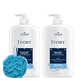 Ivory Body Wash - Ivory Clean Body Wash Pump Original with body pump. Ivory soap pamper yourself with this moisturizing body wash pump with 35 Fl. Oz. each with shower loofah (Pack of 2). (Original)