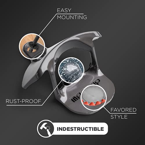 Magcap Outdoor Bottle Opener Wall Mounted - Style Magnetic Beer Bottle Opener That Catches Caps - Easy To Install And Incredibly Convenient (2, Gunmetal Black) #TOP5