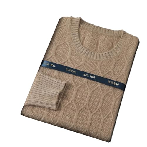 Men's Round Neck Pullover Men's and Winter Cashmere Sweater Casual Knit Loose Large Size Jumper