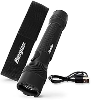 Energizer Rechargeable Torch, LED Super Bright Flashlight, For Indoor, Outdoor Lights and Emergency, Black