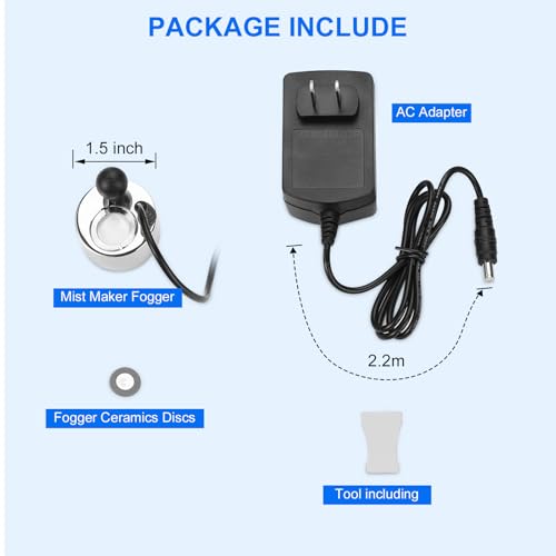 Fitnate HS0005U-274-US Mist Maker, Upgraded Fogger Water Fountain Pond Fog Machine Atomizer For Halloween Gatherings thumb #5