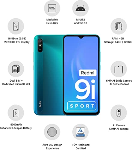 Smartphone Xiaomi Redmi 9i Sport 64GB 4GB RAM Tela 6.53