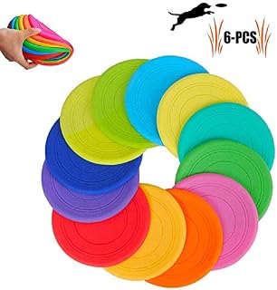 TEESUN Dog Frisbee Training Toys Flying Discs Flyer Silicone for Big Small Dogs