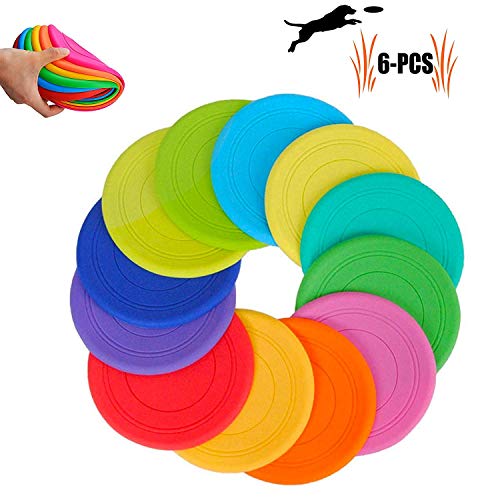 TEESUN Dog Frisbee Training Toys Flying Discs Flyer Silicone for Big Small Dogs