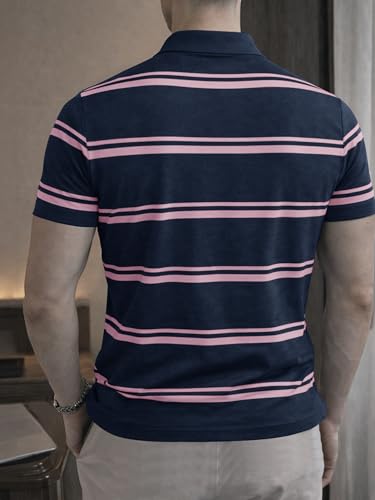 Image of EYEBOGLER Polo T-Shirt for Men || Half Sleeves Neck Polos Men's T-Shirt || Striped Polo || Packs Also Available