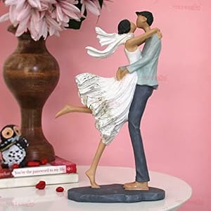 TIED RIBBONS Valentine Gift for Girlfriend Boyfriend Husband Wife Girls Boys Romantic Love Kissing Couple Statue…