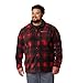 Columbia Men's Steens Mountain Printed Shirt Jacket II, Sail Red Omblur, Small