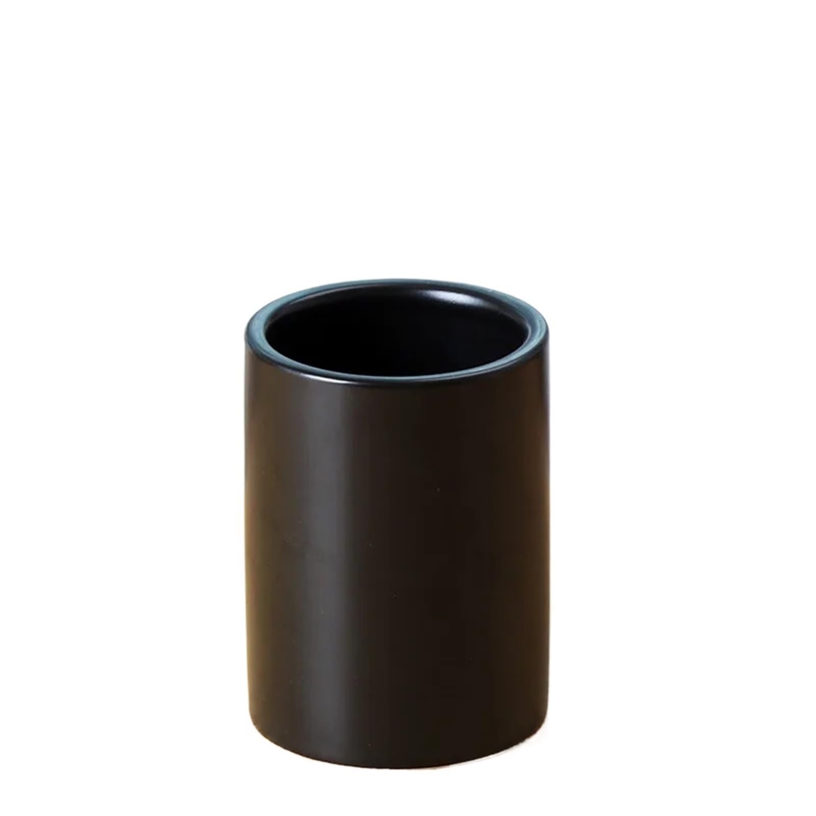 2pcs Tooth Cup Ceramic Cup， Handleless Hotel Toothbrush, Mouthwash, Simple Style For Toothpaste(Black)