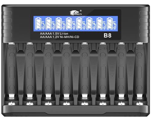 Imren B8 Battery Charger Aa Aaa, Aa Battery Charger For 1.2V Nimh/Nicd 1.5V Lithium Aa Aaa Battery thumb #6