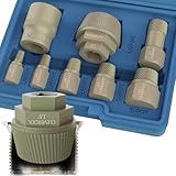 CLEVEROOL 1.5'' Tub Drain Extractor, 8PCS Pipe Nipple Extractor Set with 1-inch Socket, Remove the Old, Broken, Stubborn, Rusted Drain Tub Bathtub Remover, Strong Grab Plumbing Tools with Storage Case