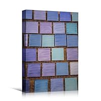 Canvas Wall Art Assorted Color Squares Abstract Architecture & Maps Building Chic Home Office Photography - 12x18 inches