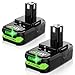 Bonadget Advanced 4Ah Battery for Ryobi 18V Battery ONE+ for Ryobi Battery 18V P102 P108 P189 PBP005 PBP006 PBP2005 P190 P197 Cordless Tool Lithium-ion 2PACK