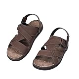 JOMIX Sandalias Deportivas Hombre Trekking Sandalias de Hombre Casuales con Banda Ajustable Zapatos Cómodas para Verano Estilo Casual y Exterior MOX250660 (Marrón, 42)