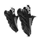 GSLMOLN Men Fashion Mesh Ultra Lightweight Sport Gym Shoes Outdoor Slip-On Casual Shoes for Walking Workout Sneaker Black Size 10.5