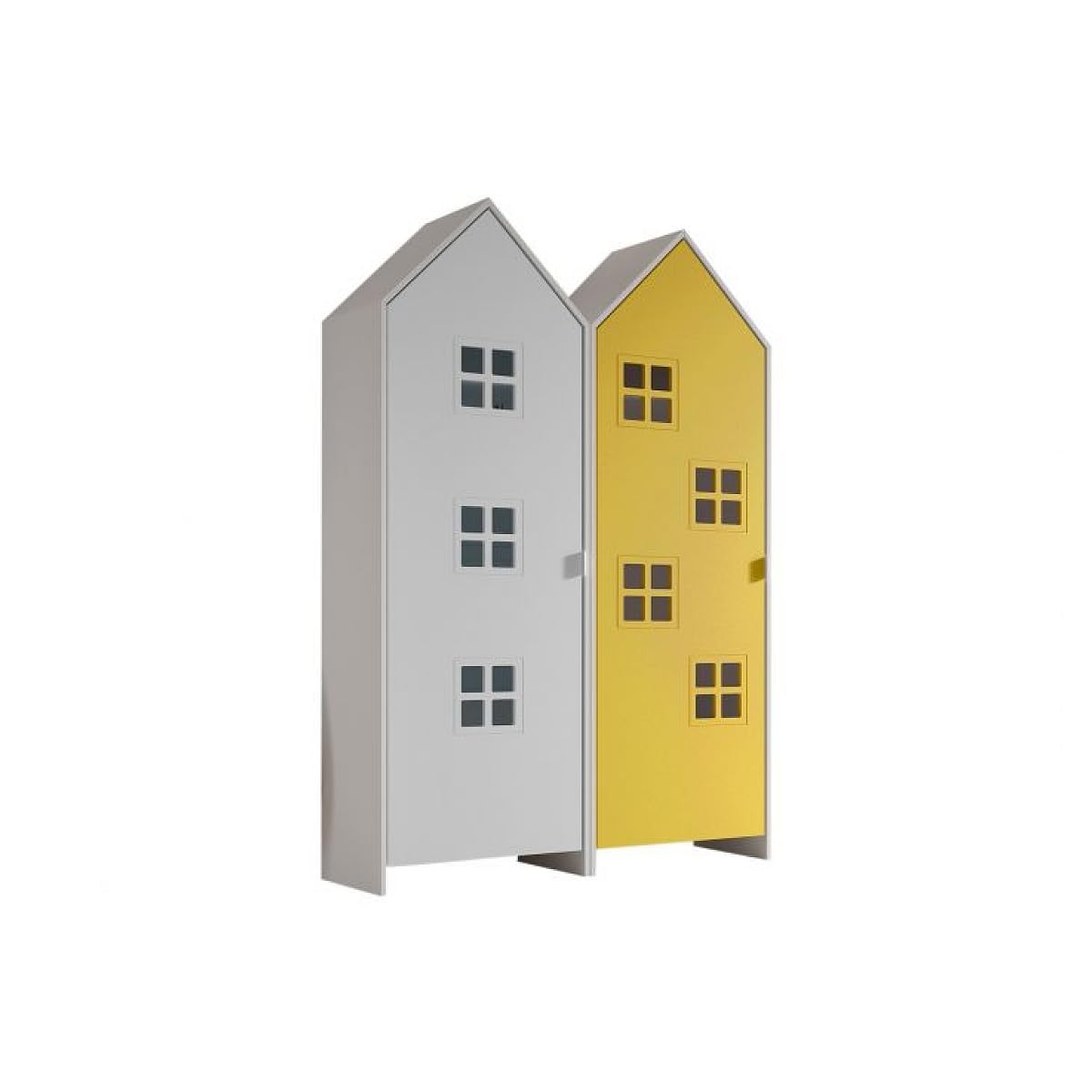 Vipack Combinaison D'armoires 2 Parties Casami Bruges Blanc Jaune