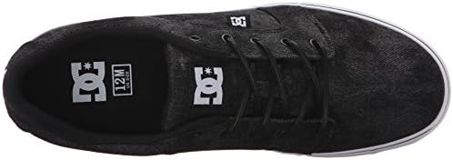 DC Men's Anvil TX LE-M Skate Shoe, Washed Out Black, 7 M US | Image 4