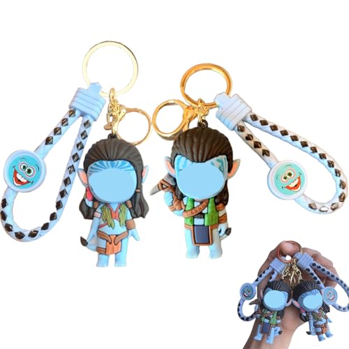 LGWJHCY 2 llaveros AVA-Tar Mini Keychain Set, Mini bolsas de libros, decoración, figura de acción de PVC, modelo de pequeñas figuras de dibujos animados, juego ideal para colecciones de fans del cine
