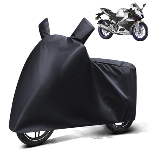 Image of FABTEC Waterproof Bike Body Cover Compatible with Yamaha R15 V4, A3 (Black)