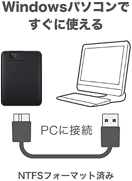 Western Digital WD Portable HDD 2TB USB3.0 Black WD Elements Portable External Hard Drive / Manufacturer WDBU6Y0020BBK-WESN Domestic Authorized Dealer Item