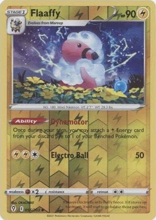 THE POKEMON COMPANY INTERNATIONAL Single Card FLAAFFY 055/203 Reverse Holo EVOLVING SKIES