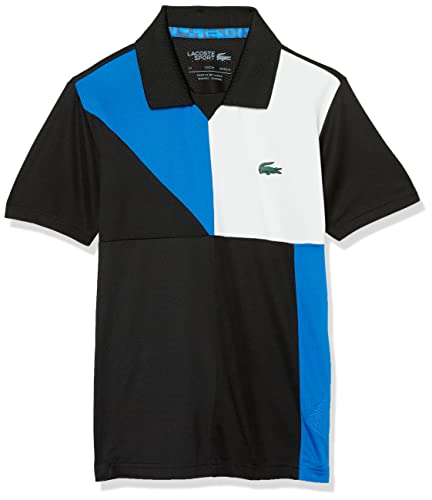 Lacoste Boys' Sport Color-Block Tennis Polo Shirt, Noir/Marina-Blanc, 6 Years #TOP24