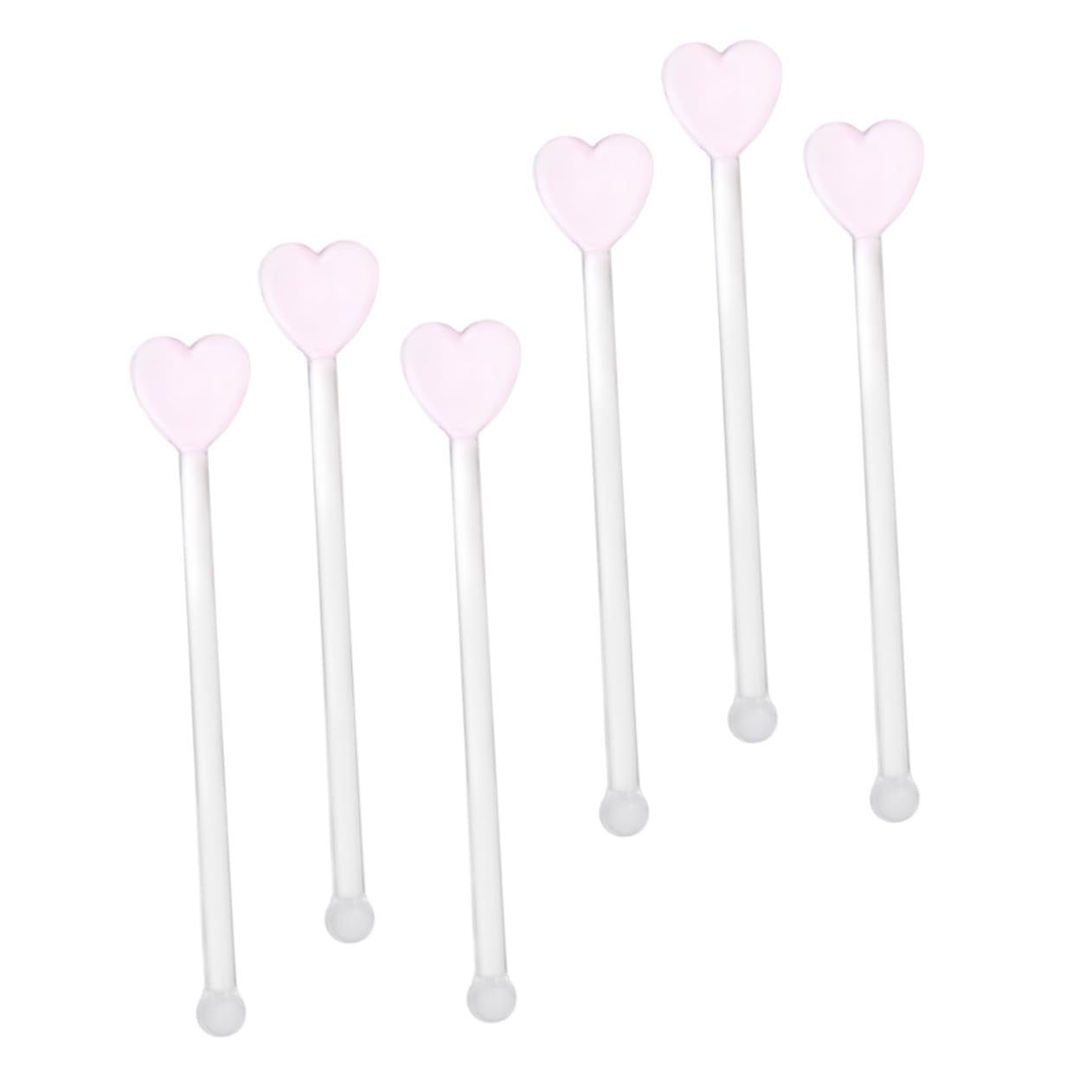 Cabilock 6Pcs Transparent Glass Mixing Sticks Ergonomic Kitchen Stirring Rods for Cocktails Fruit Juices and Creamy Foods Lightweight and Stylish Drink Mixers for Home Use