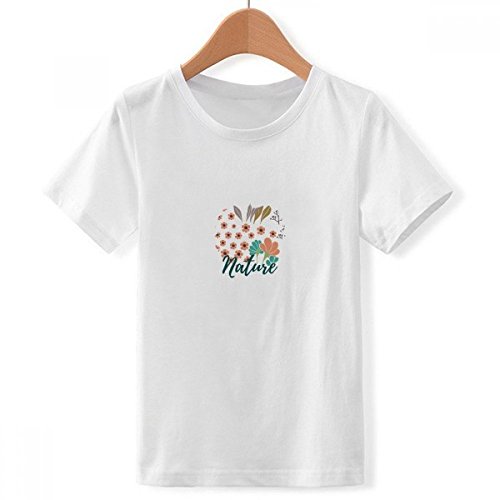 T-shirt garçon fleur d'oranger en coton doux avec col ras du cou durable