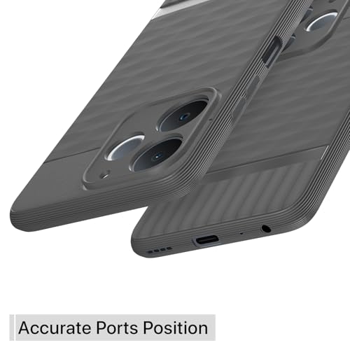 Image of Pikkme Back Cover for Realme C71 Camera Protection 3D Hexa Cube Design Silicone Protective Bumper Case (Grey)