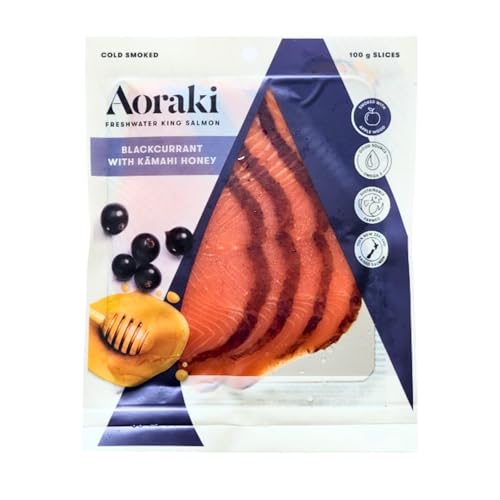 Aoraki Blackcurrant Kamahi Honey Cold Smoked King Salmon Slices 100g - Frozen