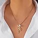 Gmai Gold Plated Jellyfish Pendant Necklace Transparent Resin Dome with Rhinestone Tentacles Dainty Chain Hypoallergenic Ocean Theme Jewelry Gift (Jellyfish necklace)